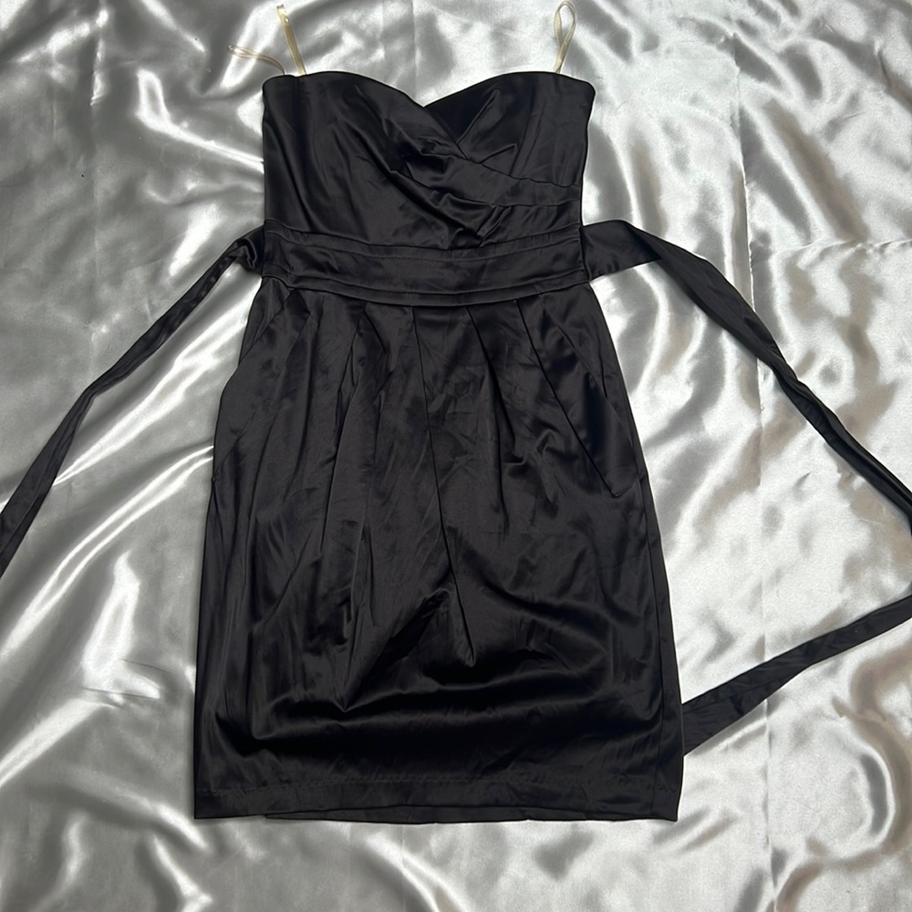 Teeze Me dark gray satin dress size 3